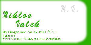 miklos valek business card